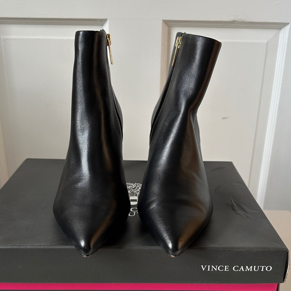 Vince Camuto Sleek Black Ankle Booties size 8 worn once